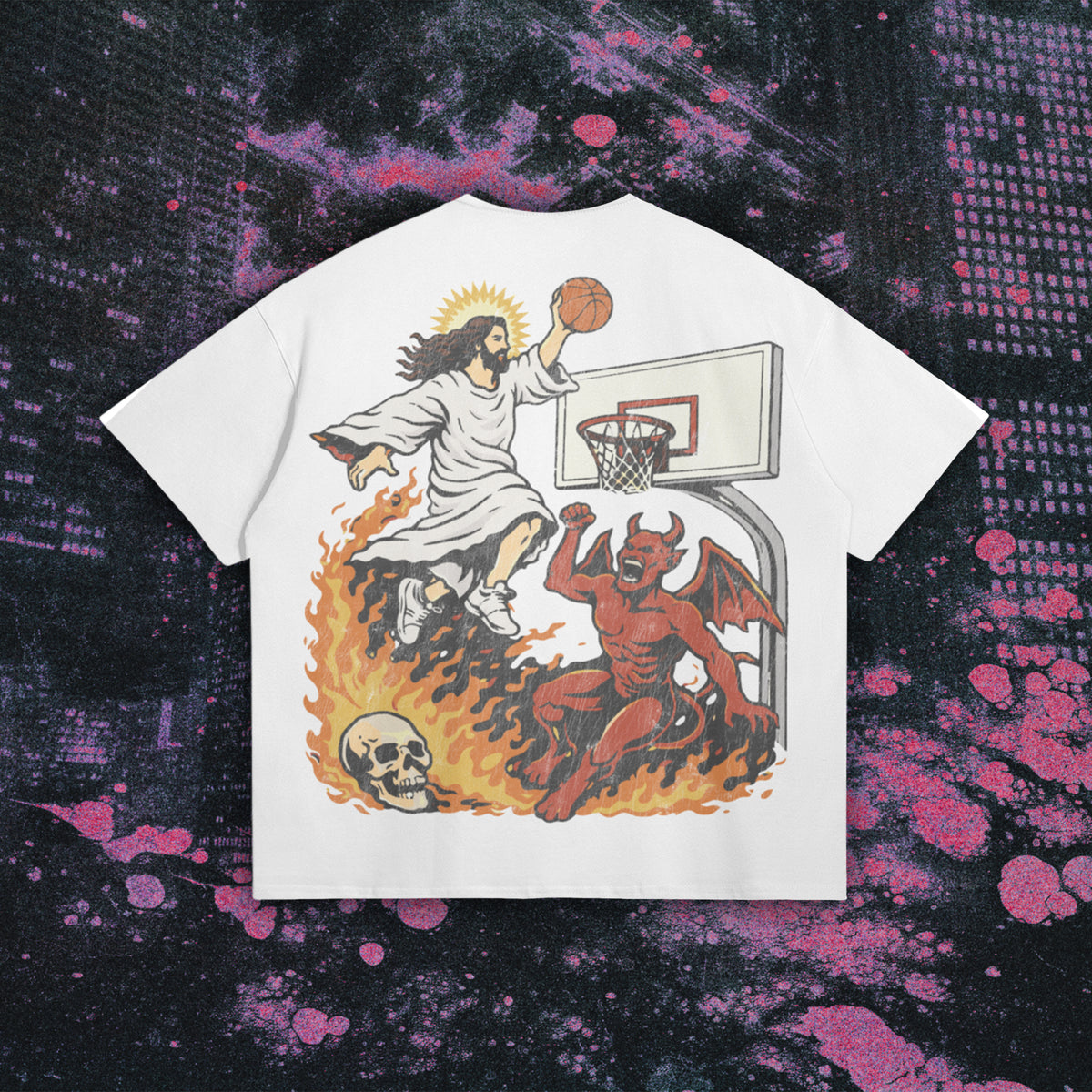 Dunkin' Jesus Basketball Tee