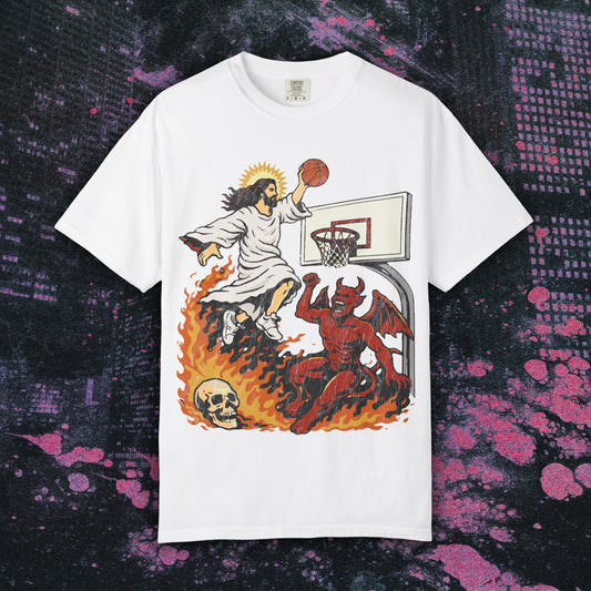 Dunkin' Jesus Basketball Tee